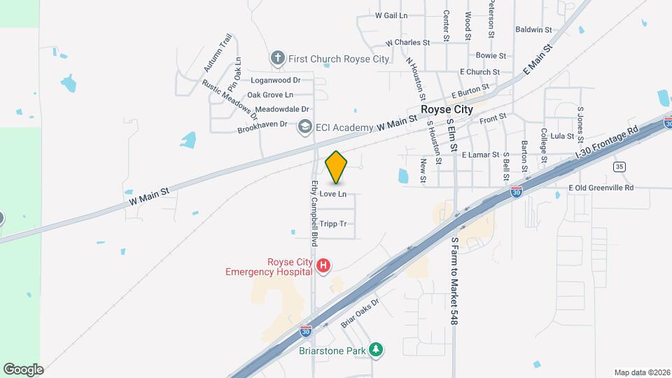 600 Love Ln Map and Location Details