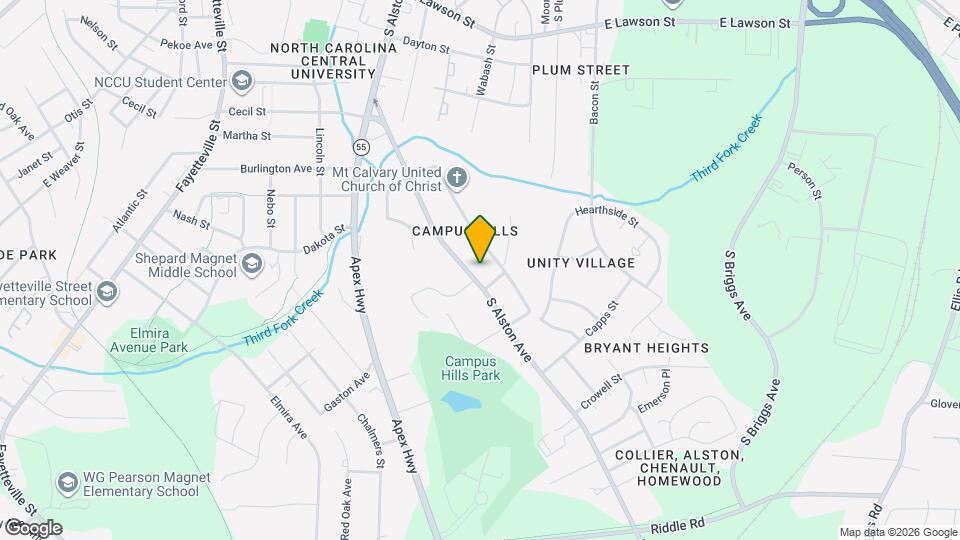 1833 S Alston Ave Mapa y Detalles de la Ubicación