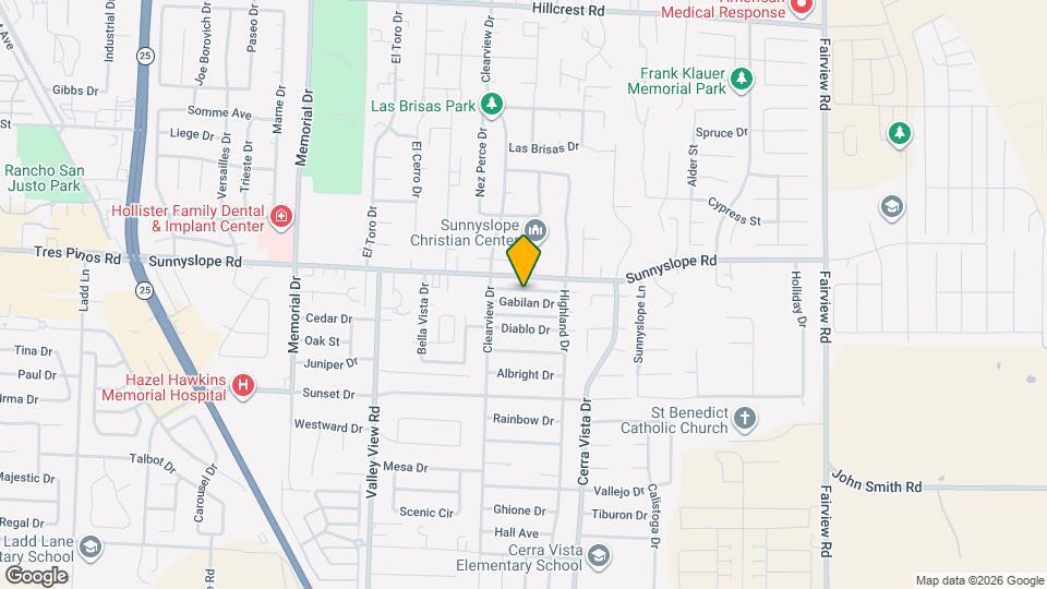 1490 Gabilan Dr Map and Location Details