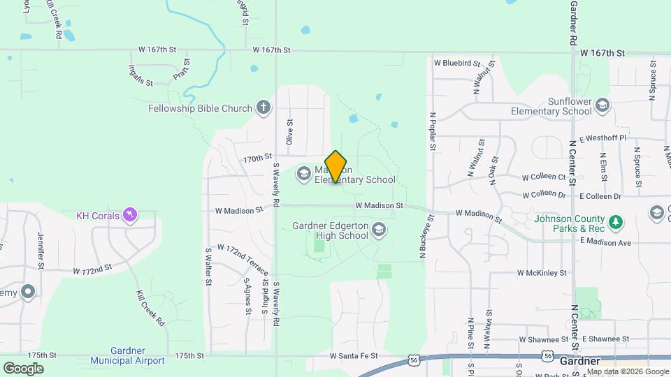 518 N Pear St Map and Location Details