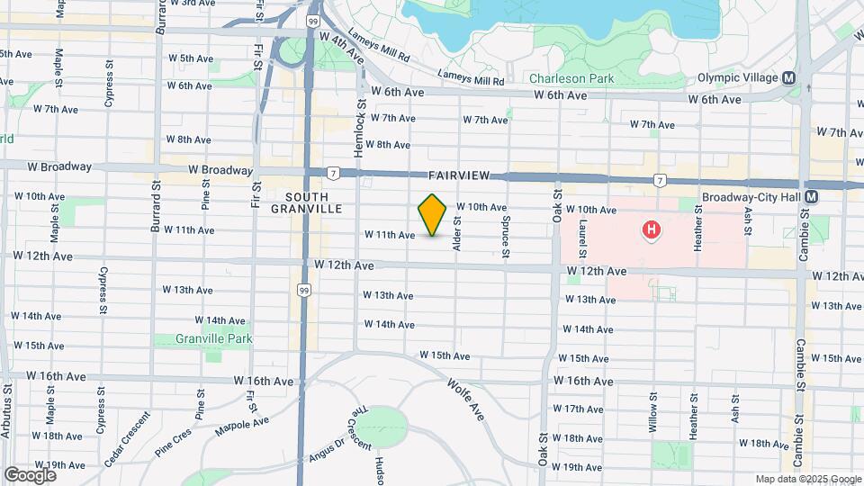1256 W 11th Ave Map and Location Details
