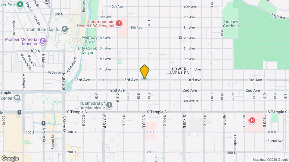 420 E 3rd Ave Mapa y Detalles de la Ubicación