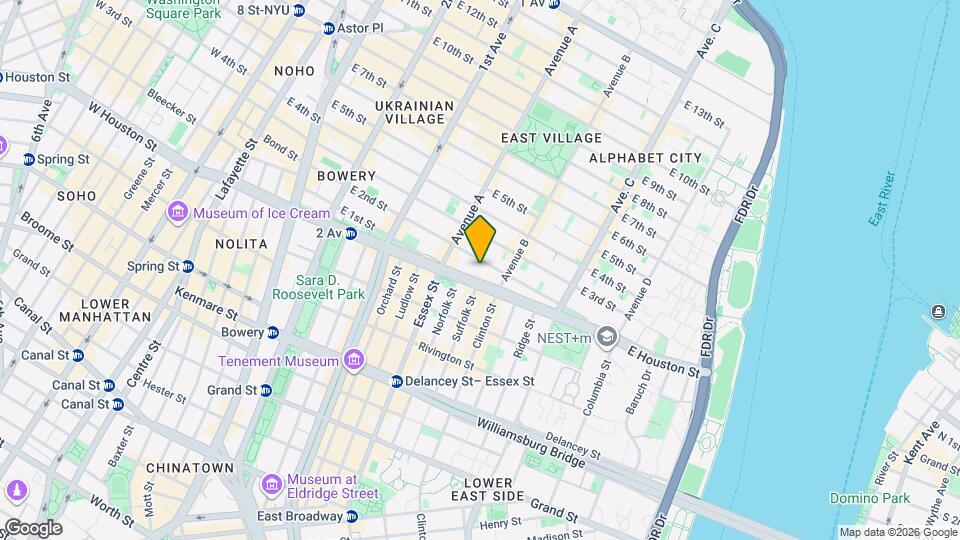 181 E 2nd St Mapa y Detalles de la Ubicación