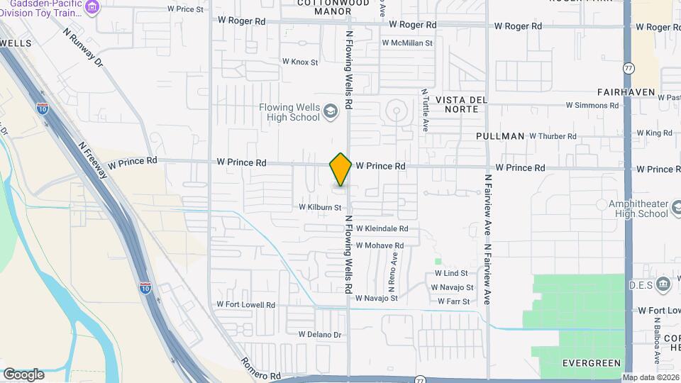 3521 N Flowing Wells Rd Map and Location Details