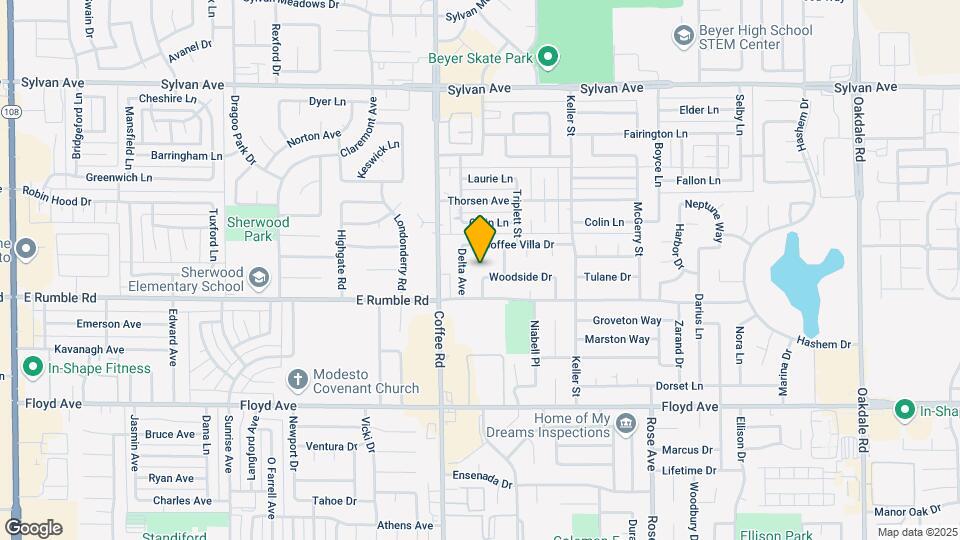 1321 Woodside Dr Map and Location Details