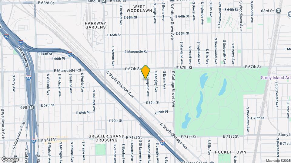6748 S Champlain Ave, Unit 6748#1 Map and Location Details