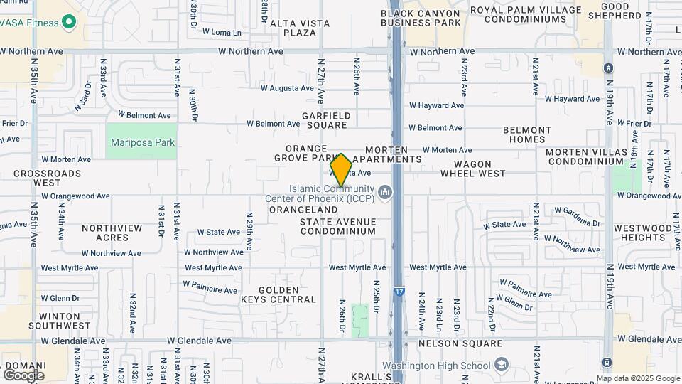 2630 W Orangewood Ave Map and Location Details