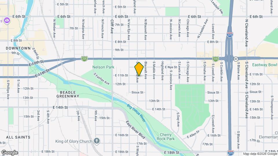 402 S Wayland Ave Map and Location Details