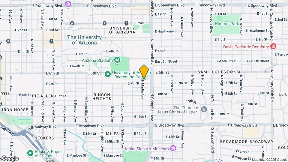 1801 E 7th St Map and Location Details