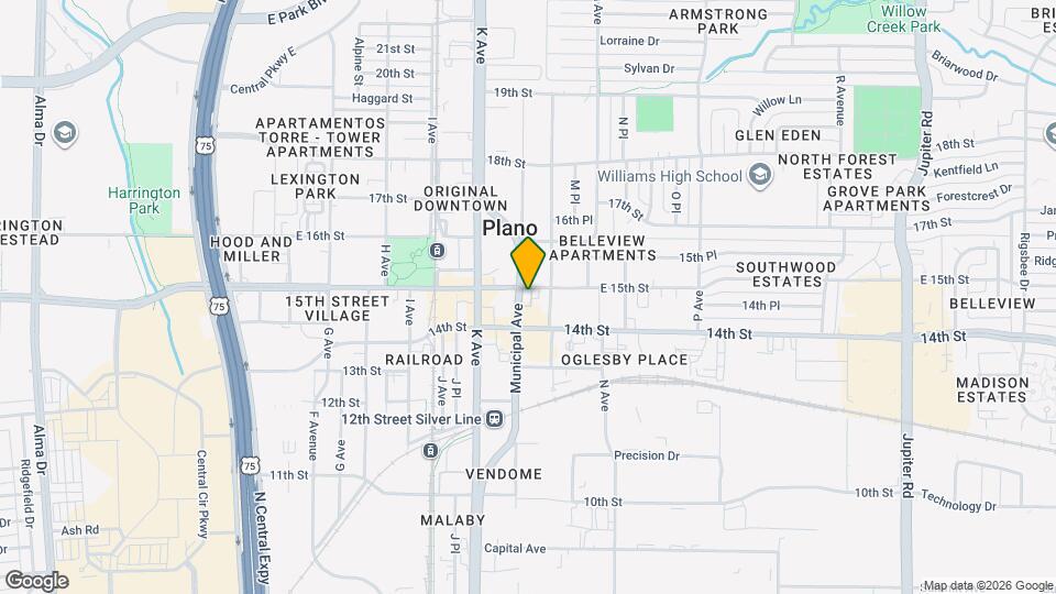 1200 E 15th St Map and Location Details