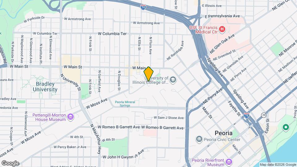 502 W High St Mapa y Detalles de la Ubicación