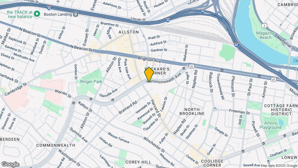 1202 Commonwealth Ave, Unit 6 Map and Location Details