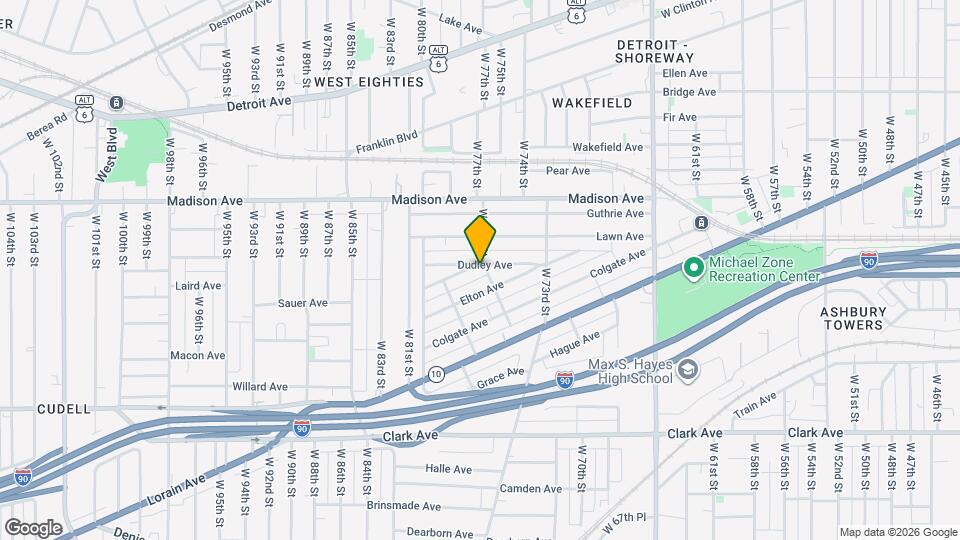 7605 Dudley Ave Map and Location Details