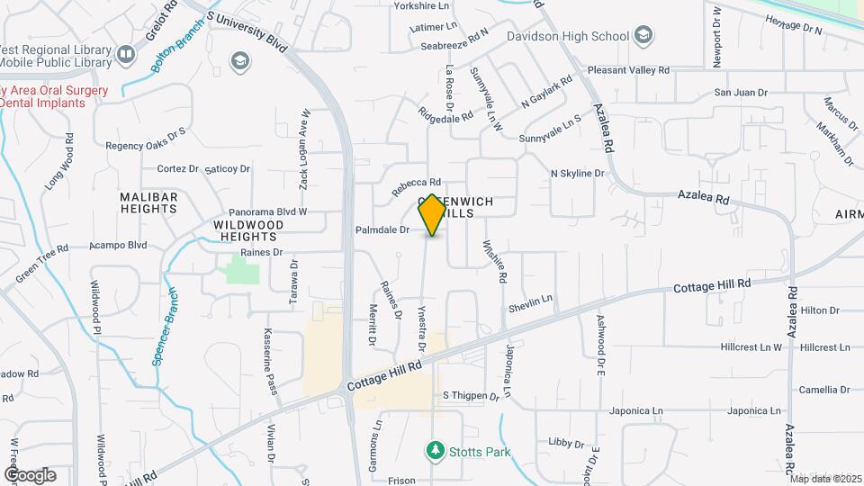 651 Ynestra Dr Map and Location Details