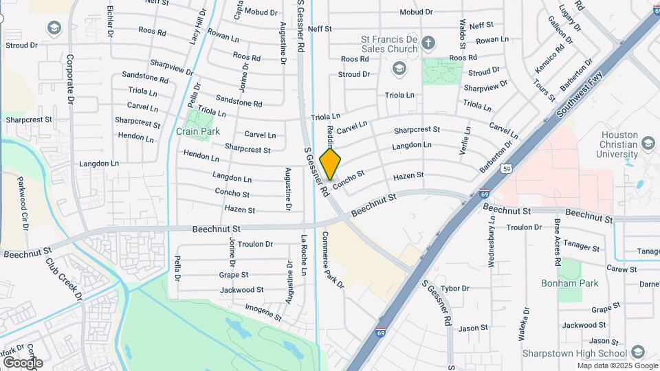 7813 S Gessner Rd Map and Location Details