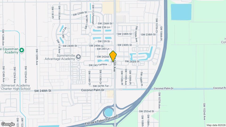 24301 SW 112th Ct Map and Location Details