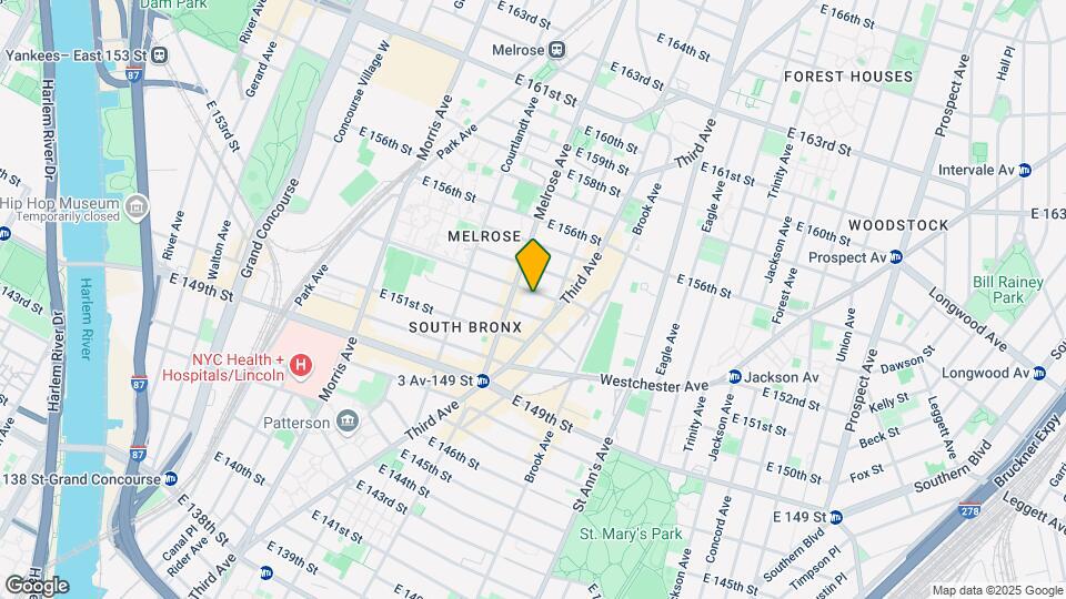 418 E 153rd St Mapa y Detalles de la Ubicación