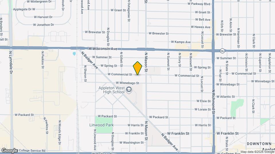 1329 W Commercial St Map and Location Details