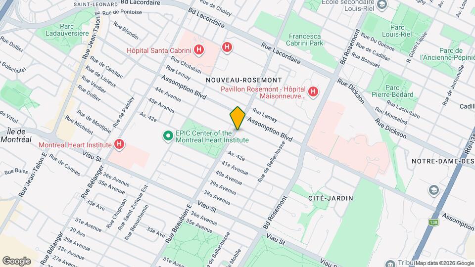 5380 Beaubien Rue E Map and Location Details