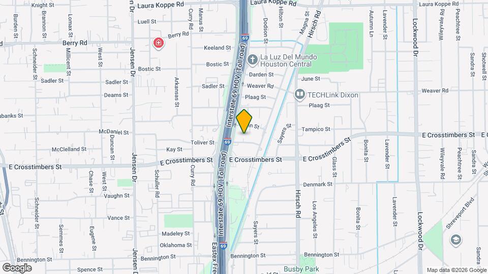 3521 Toliver St Map and Location Details