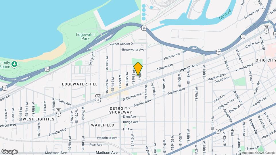 1366 W 59th St, Unit UP Map and Location Details