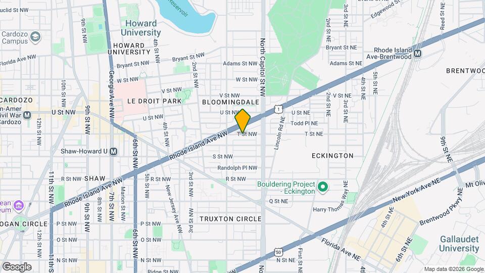 52 T St NW, Unit A Mapa y Detalles de la Ubicación