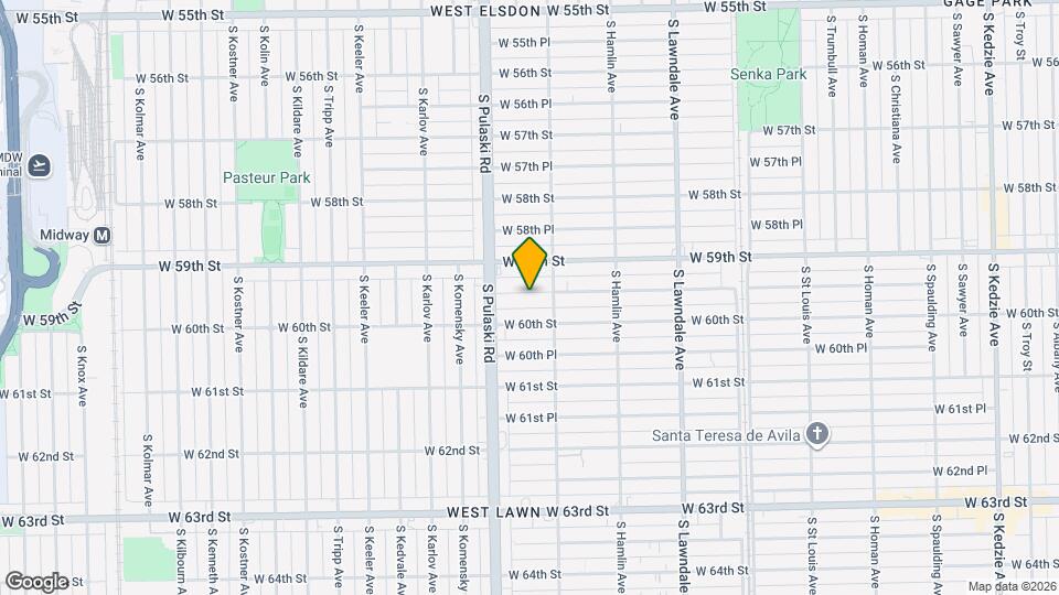 3921 W 59th Pl, Unit First Floor Map and Location Details