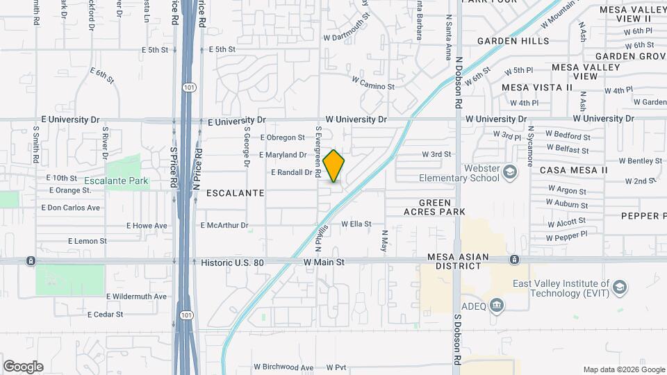 2628 E Orange St., Unit 2628 Mapa y Detalles de la Ubicación