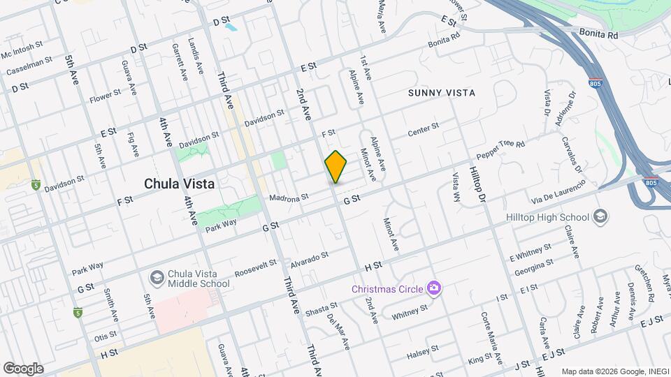 198 Madrona St Map and Location Details