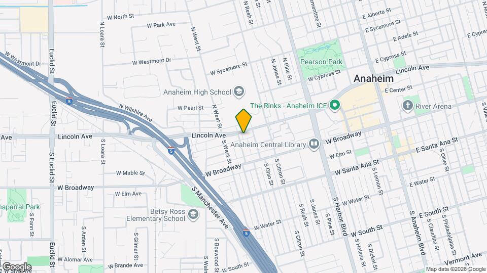 918 W Lincoln Ave Map and Location Details