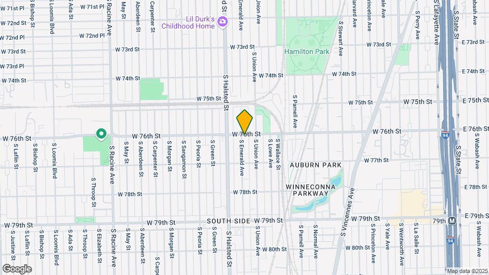 7601-7605 S Emerald Ave Map and Location Details