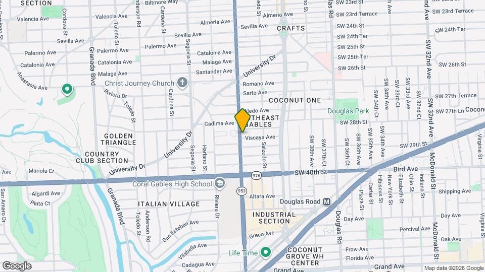 3635 S Le Jeune Rd Map and Location Details