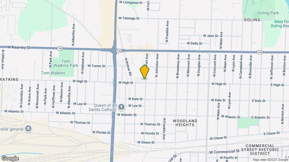 1301 W High St Map and Location Details