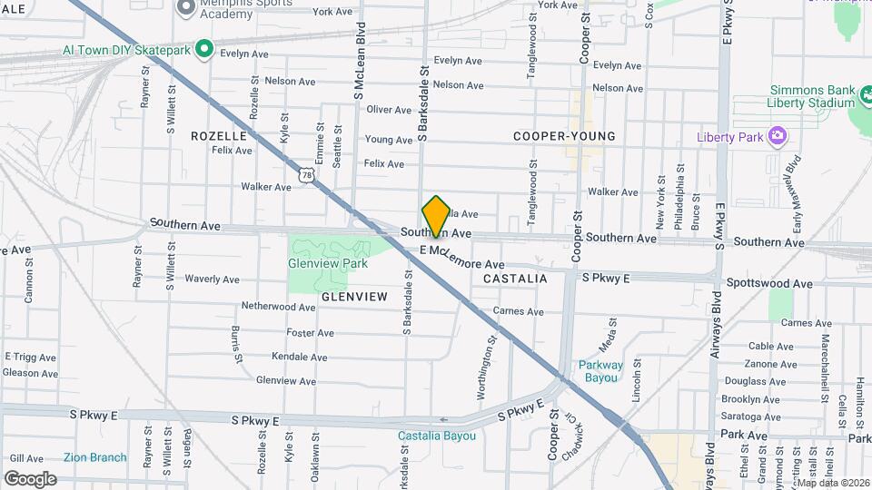 1936 E McLemore Ave Mapa y Detalles de la Ubicación