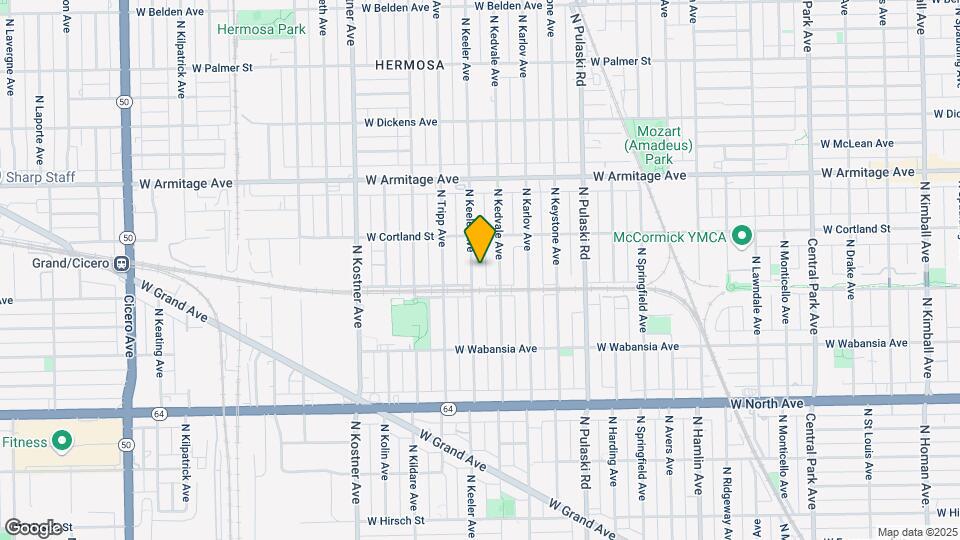 1821 N Keeler Ave Map and Location Details