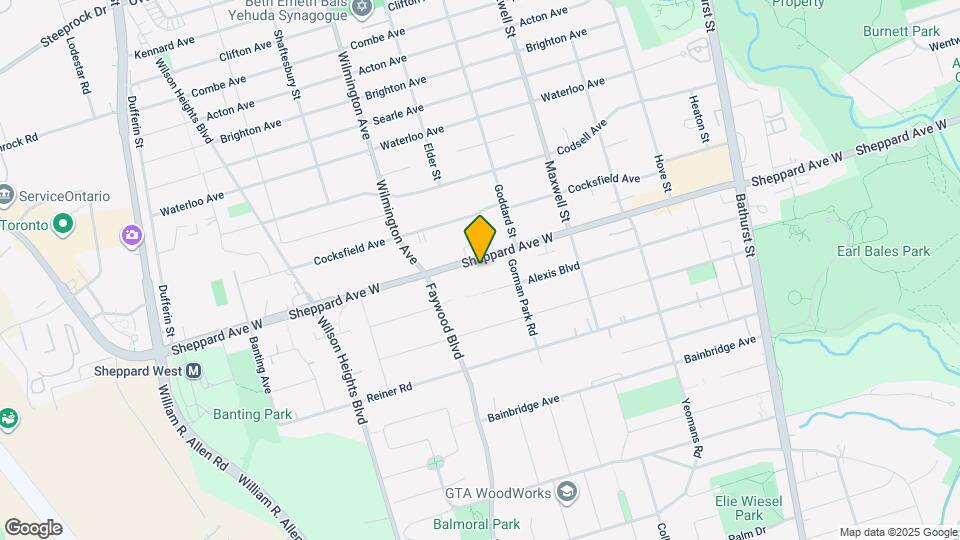 801 Sheppard Ave W Map and Location Details