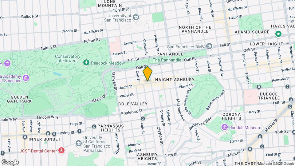 1609 Haight St Map and Location Details