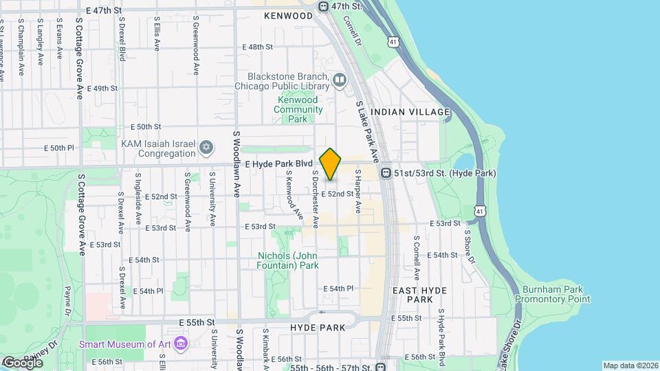 5132 S Blackstone Ave Map and Location Details