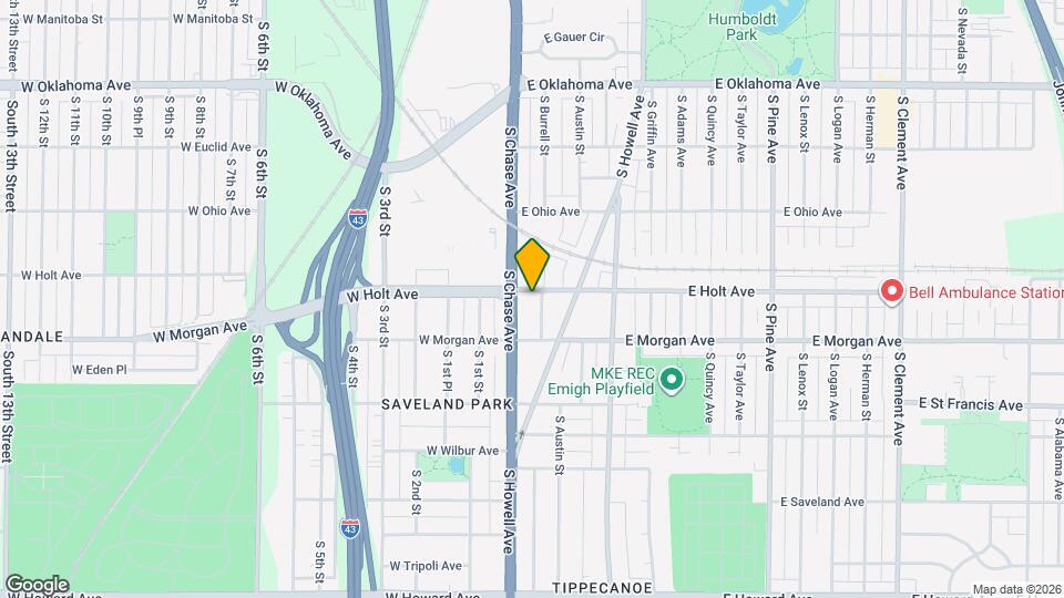 3407 S Burrell St Map and Location Details