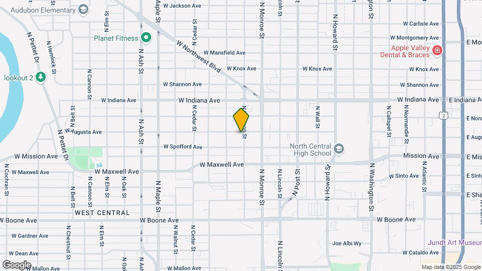 1619 N Madison St Map and Location Details