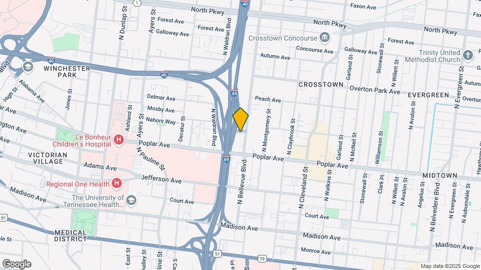 233 N Bellevue Blvd Map and Location Details