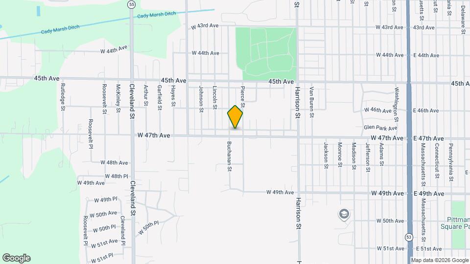 1218 W 47th Ave Map and Location Details