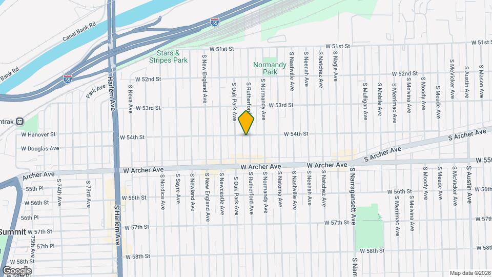 5404 S Rutherford Ave Map and Location Details