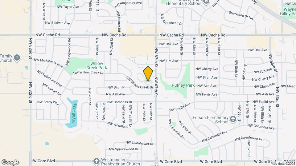 6808 NW Willow Springs Dr Map and Location Details