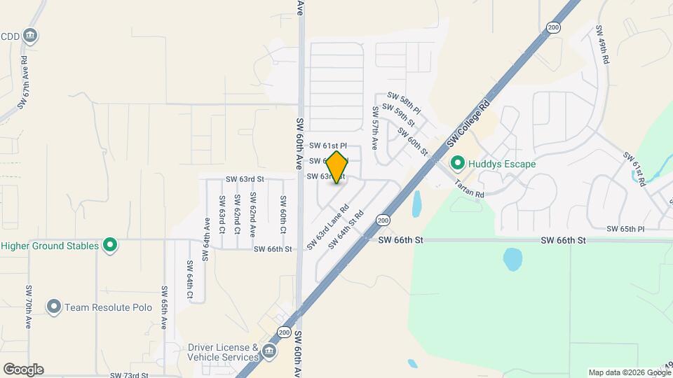 5821 SW 63rd Place Rd Map and Location Details