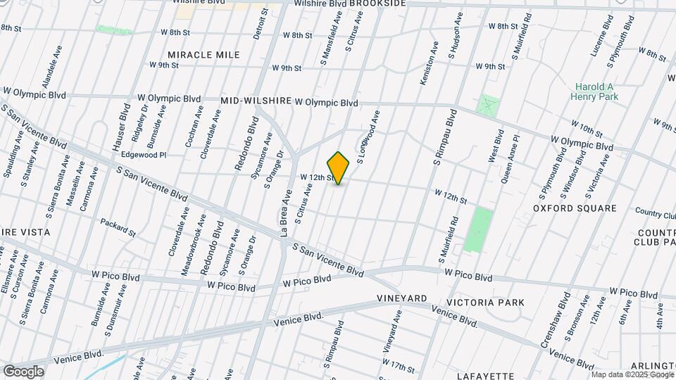 1225 1/2 S Longwood Ave Map and Location Details