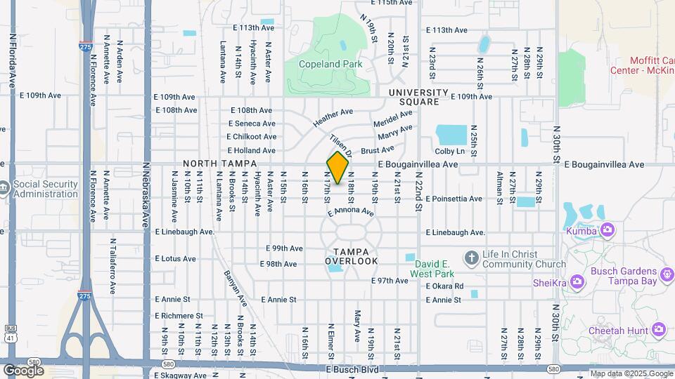 1706 E Poinsettia Ave Map and Location Details