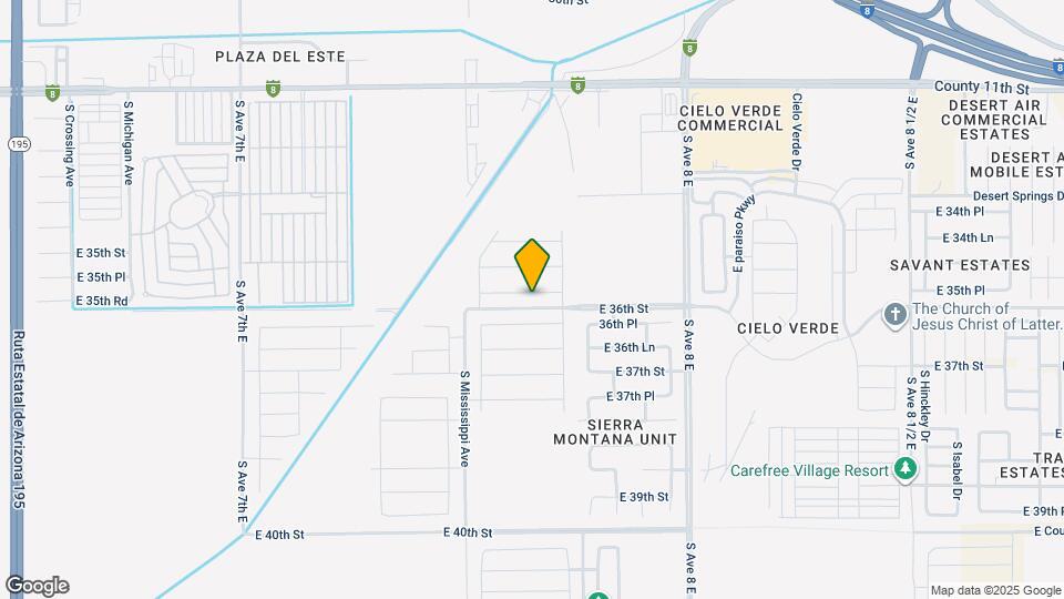 7647 E 35th Ln Map and Location Details