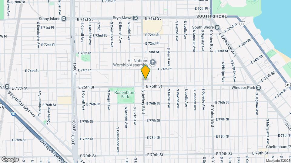 7443 S Jeffery Blvd Map and Location Details