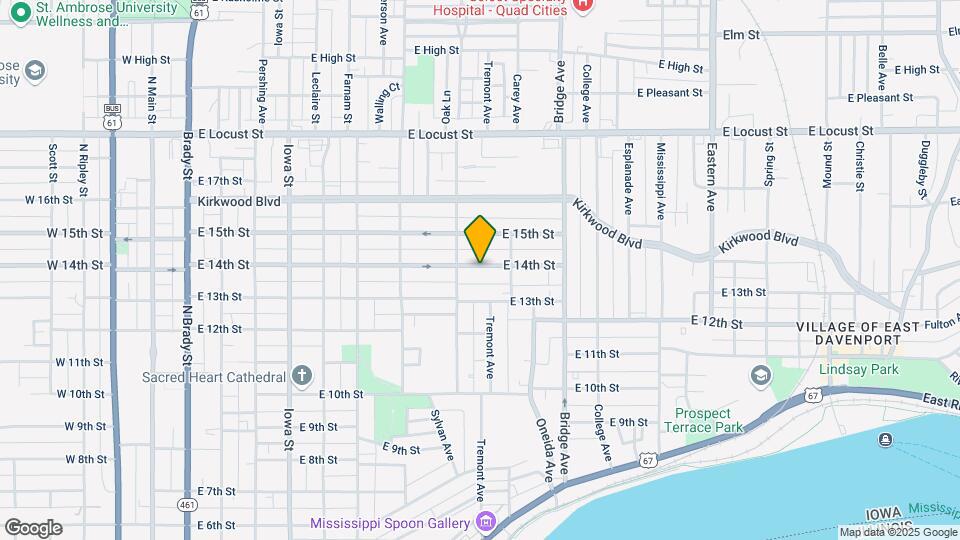 925 E 14th St Map and Location Details
